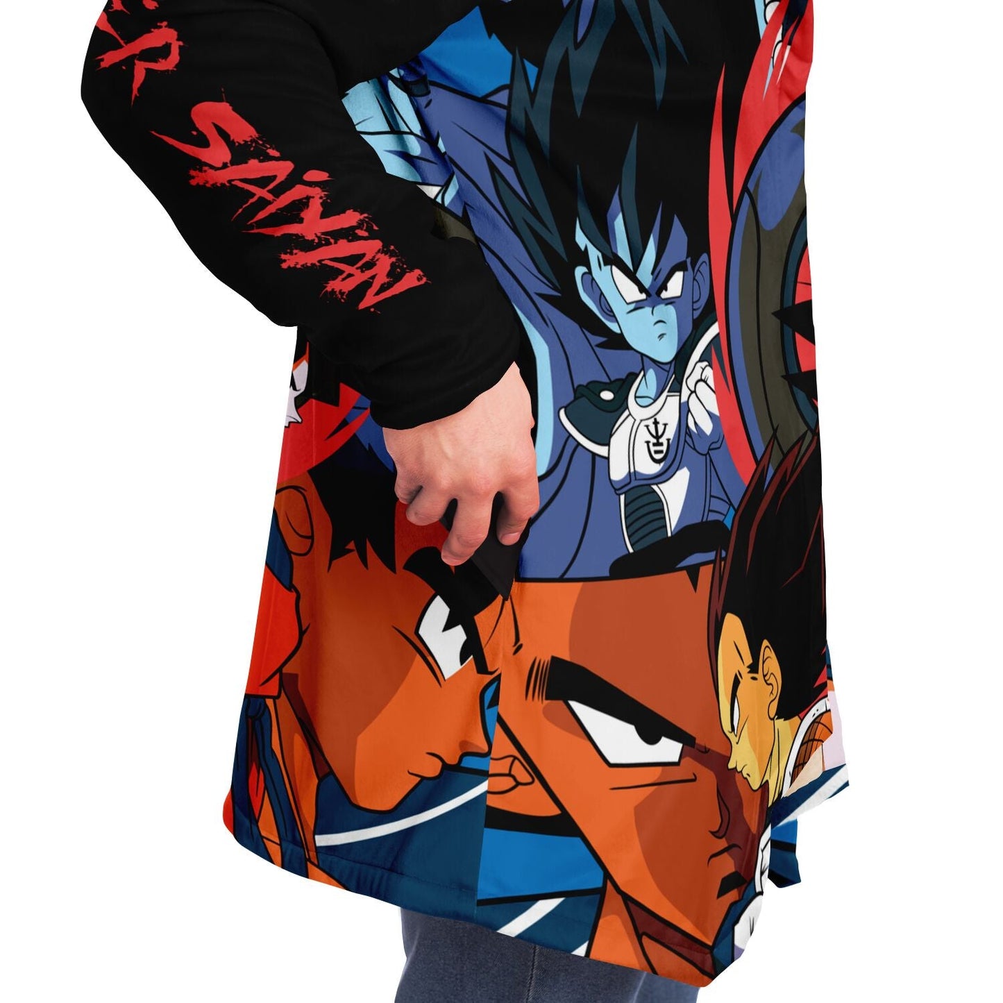 Black Anime Warrior Rave Cloak