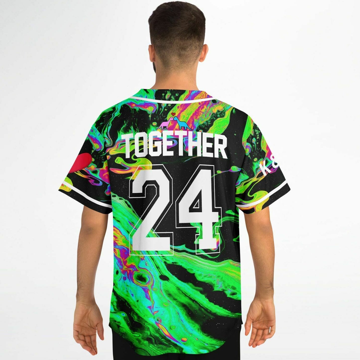 Lost Lands Black Psychedelic Oil Rave Baseball Jersey