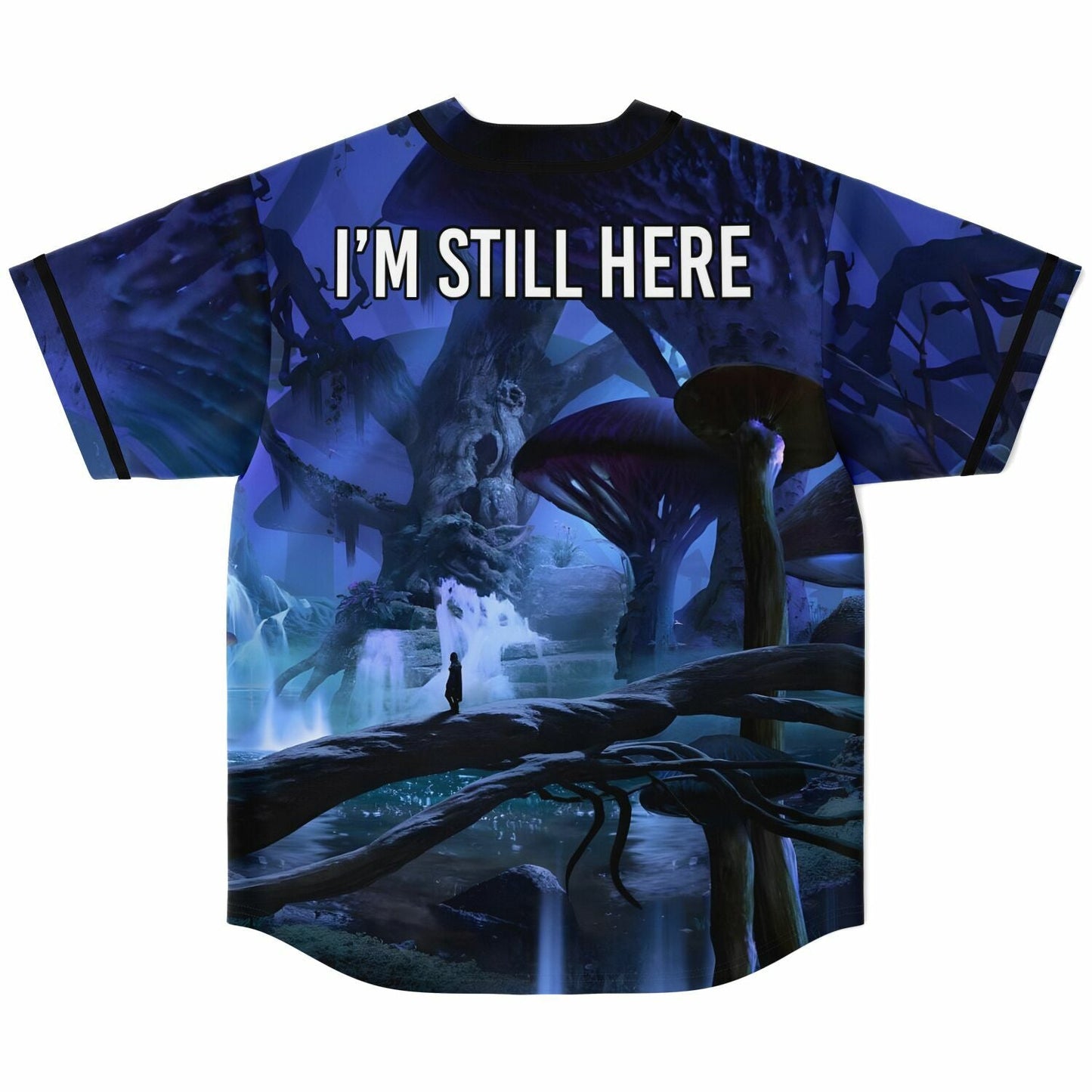 Gem & Tauri Deep Blue Fantasy Bioluminescent Rave Baseball Jersey
