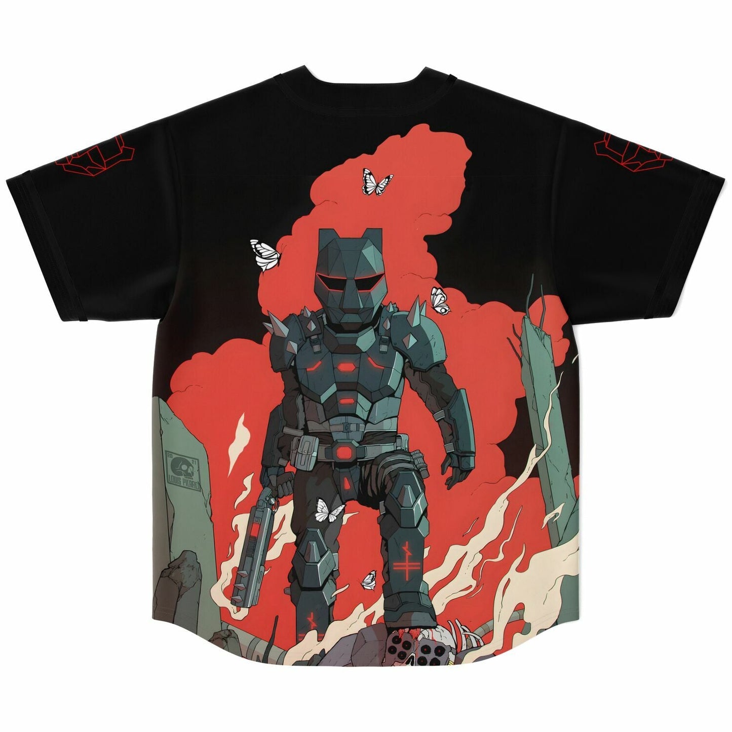 Black Tiger Sex Machine Armored Cyberpunk Rave Baseball Jersey