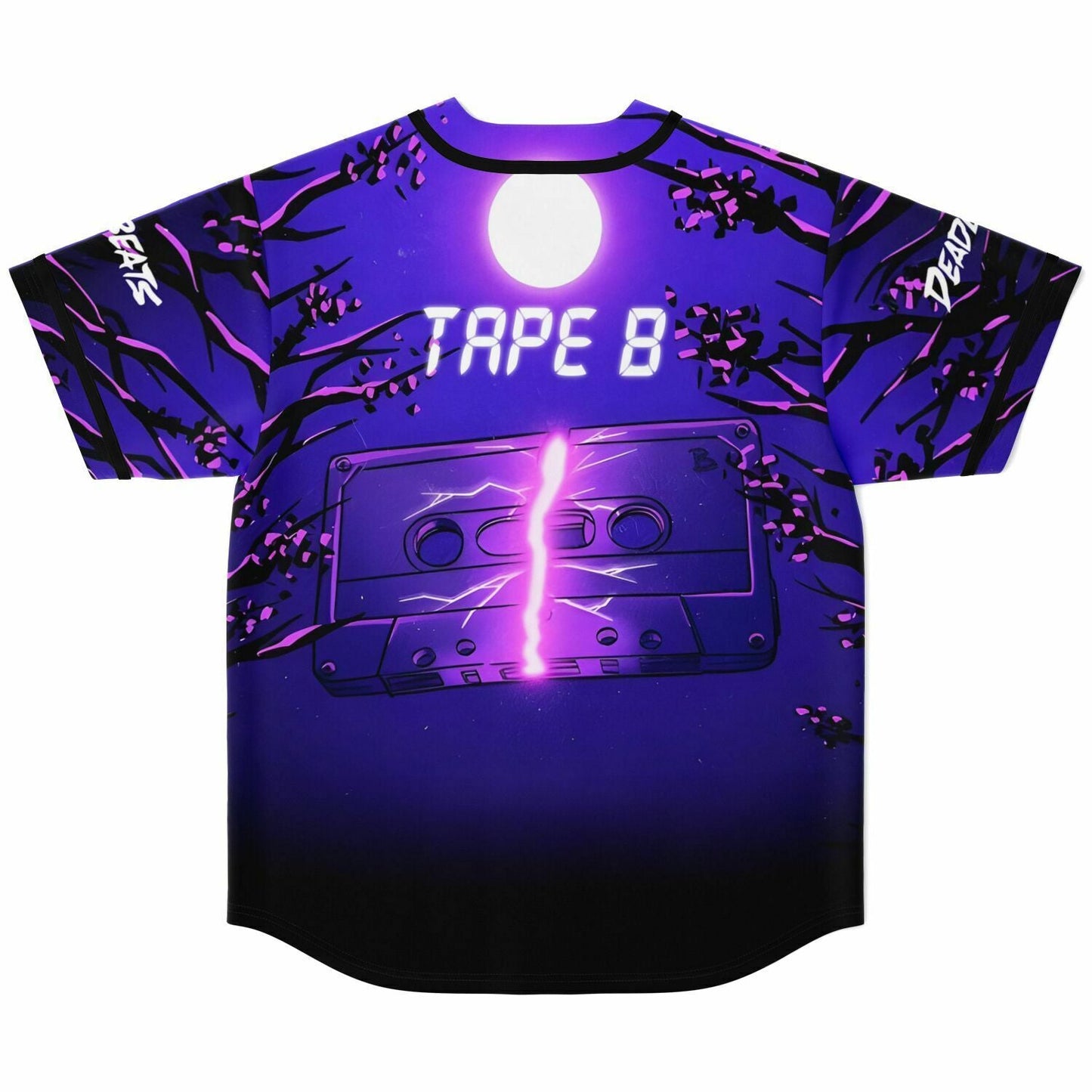 Tape B Royal Blue Cassette Struck Rave Baseball Jersey