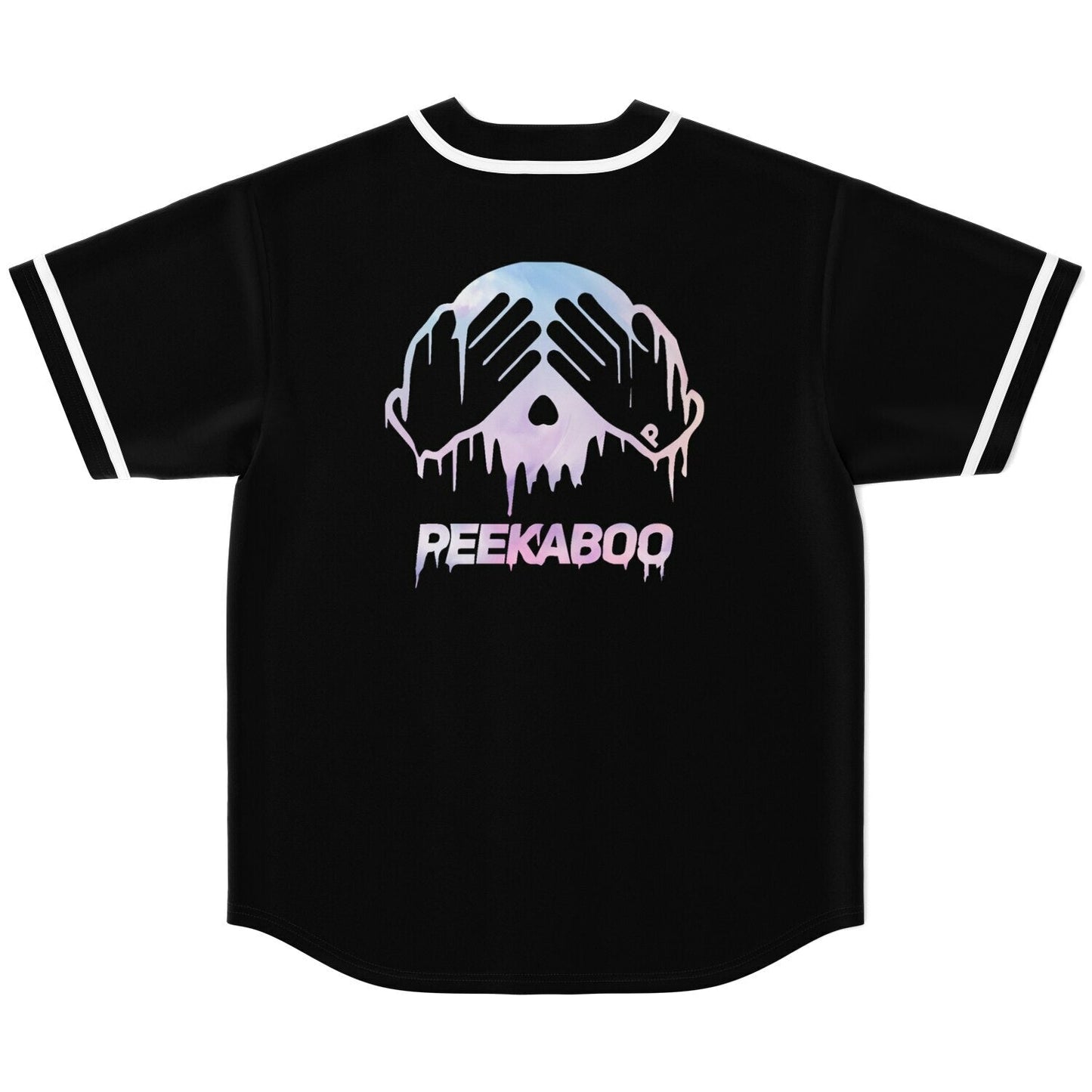 PEEKABOO Black Dripping Rave Baseball Jersey