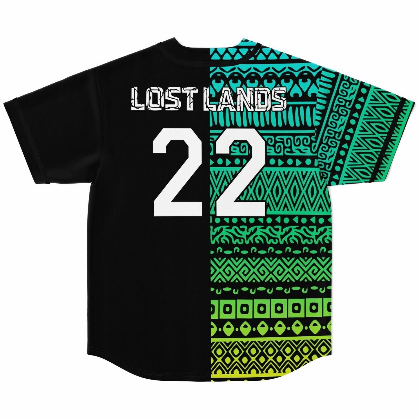 Lost Lands Black Paired Split Rave Baseball Jersey