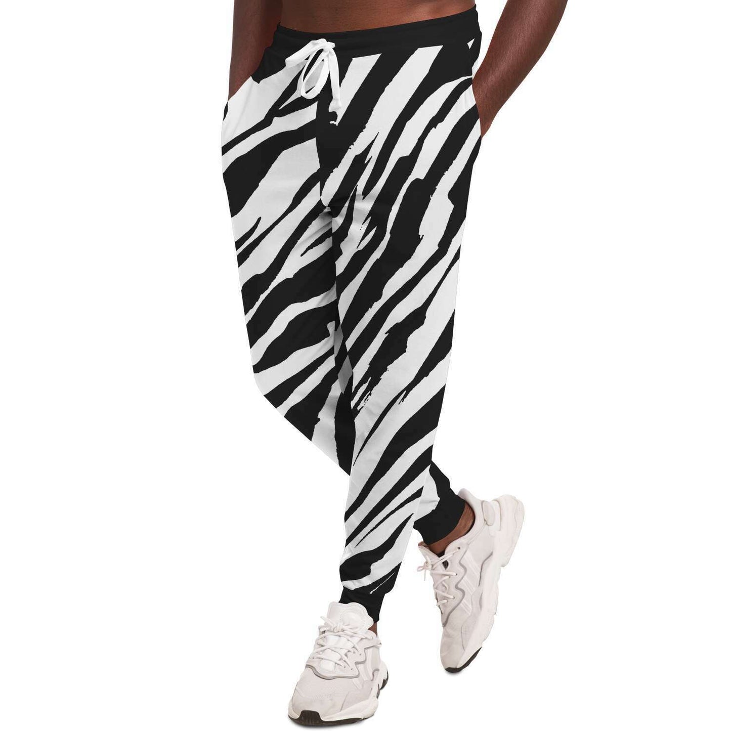 Black White Zebra Rave Joggers