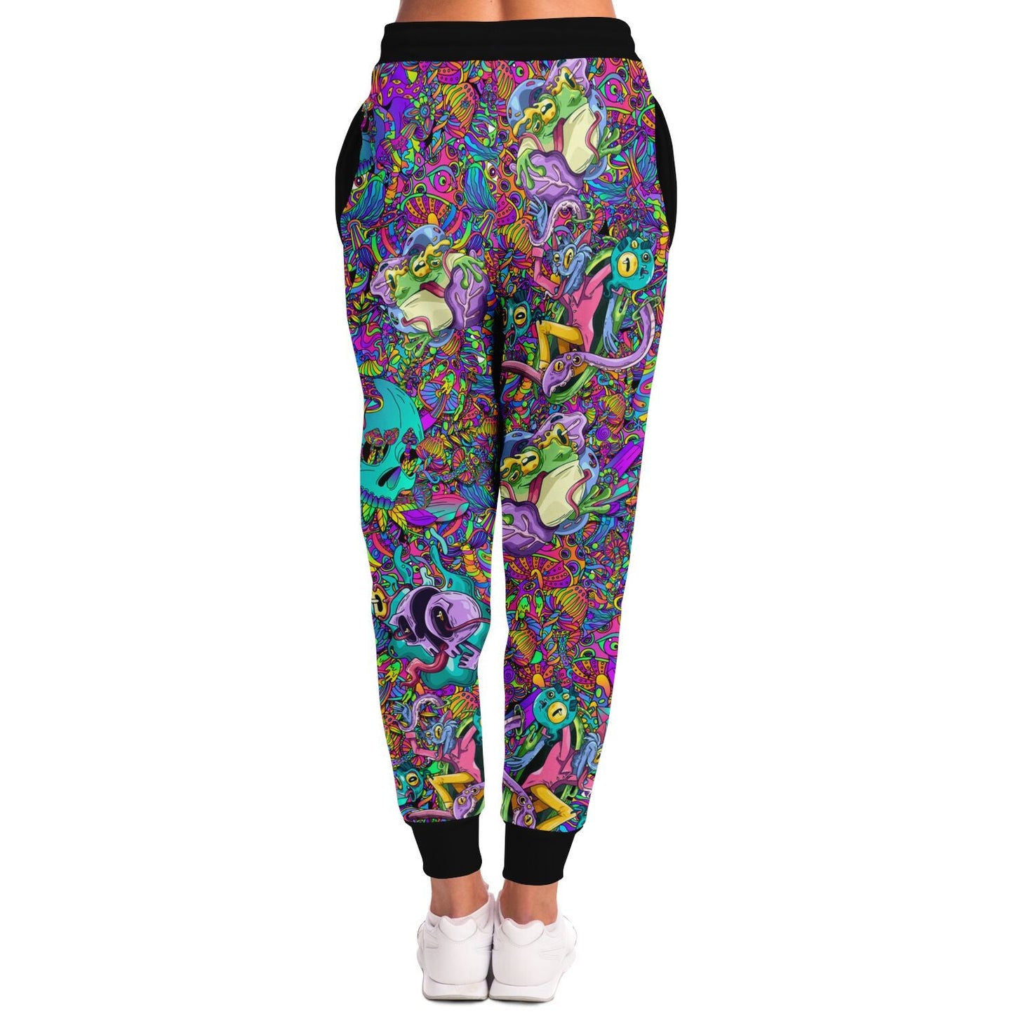 Highly Multicolored Dense Trippy Rave Joggers