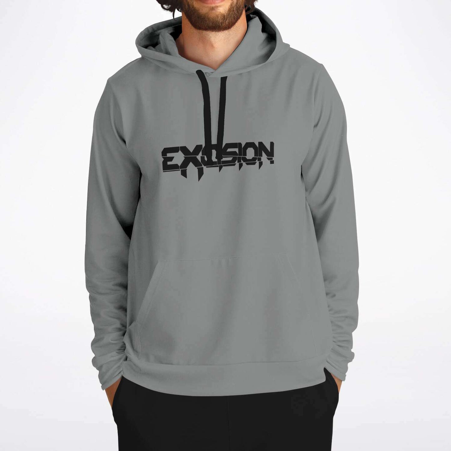 Excision Grey Sliced Logo Rave Hoodie
