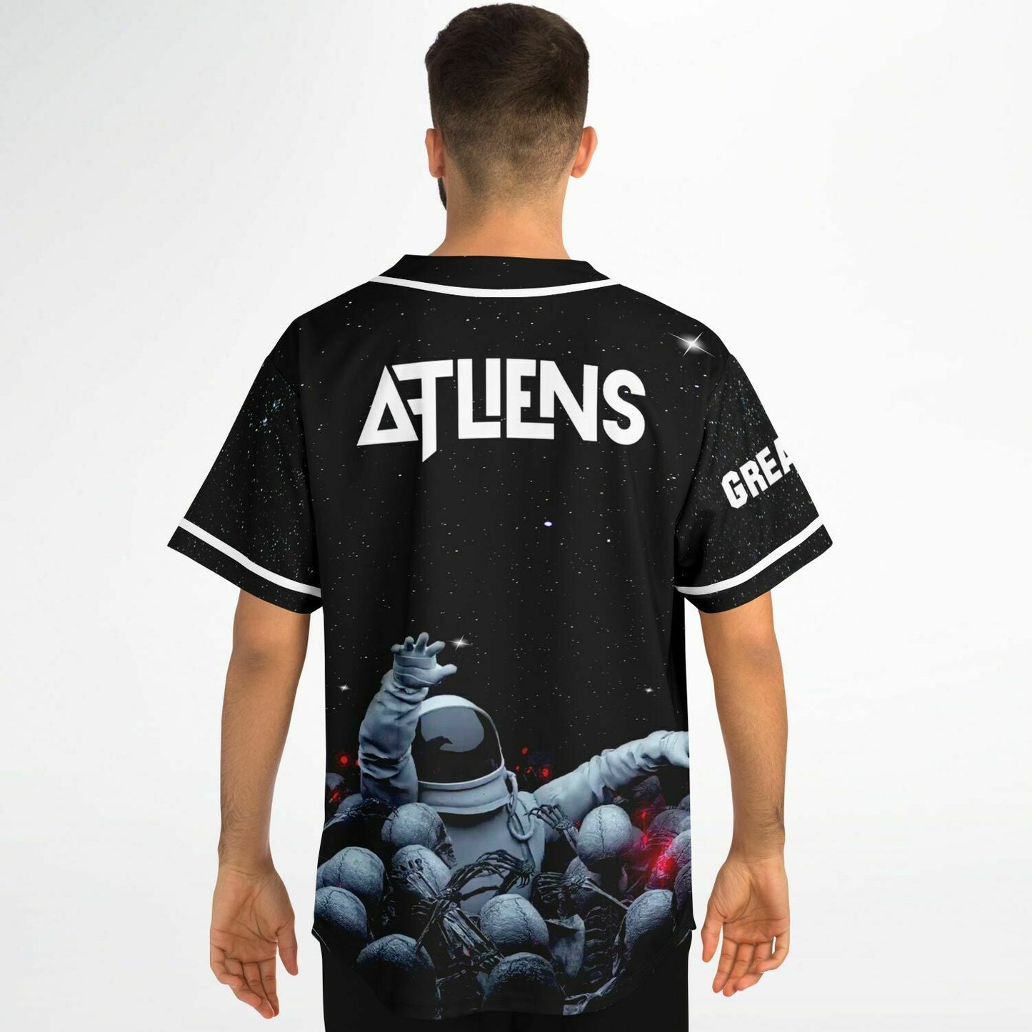 ATLIENS Black Starfield Cosmic Starry Rave Baseball Jersey