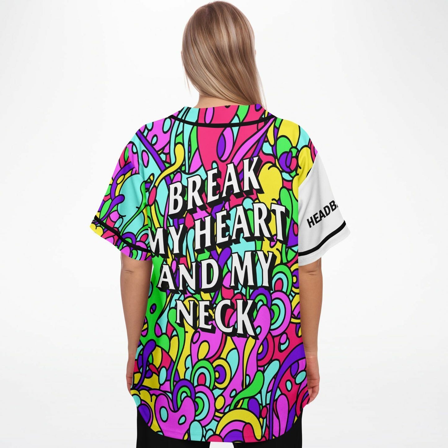 Vivid Rainbow Dense Psychedelic Rave Baseball Jersey