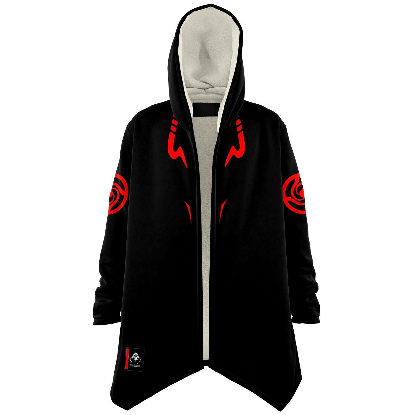 Black Red Outlined Rave Cloak