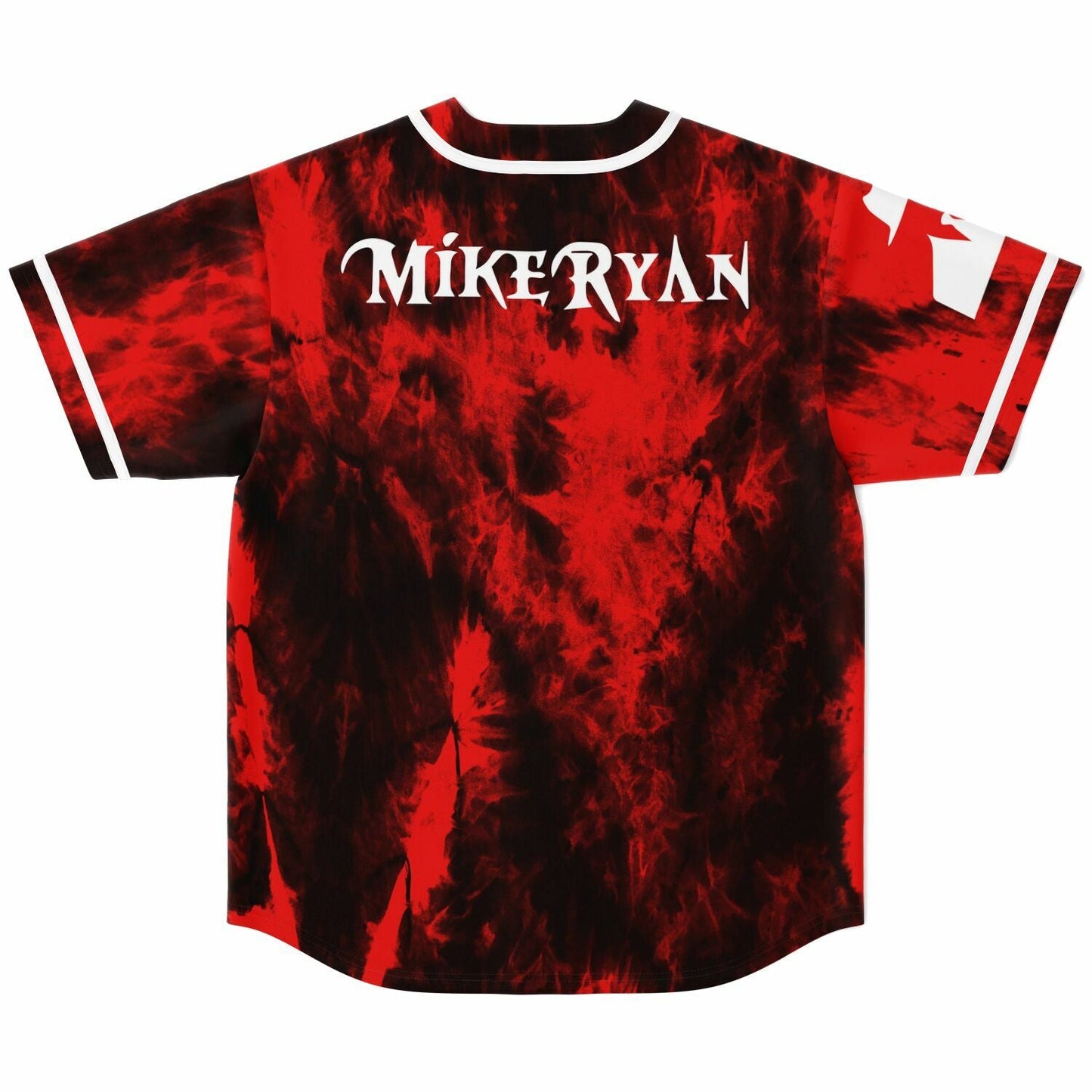 Red Black Smoky Bleach Rave Baseball Jersey