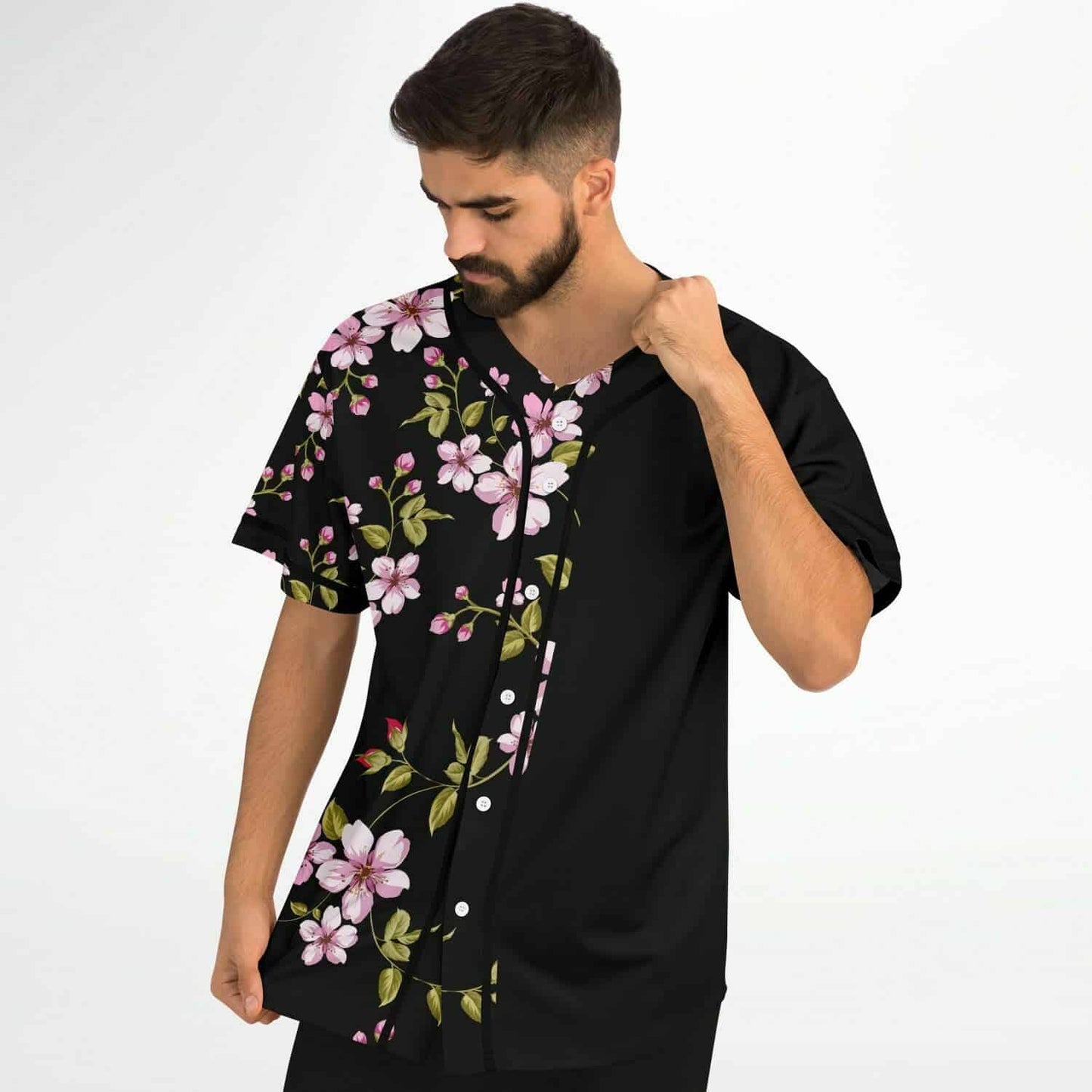 Black Cherry Blossom Rave Baseball Jersey