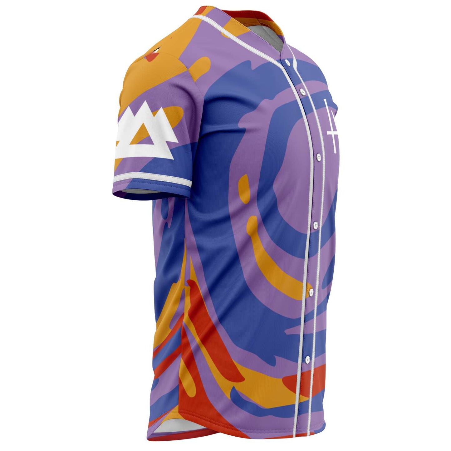 TVBOO Purple Psychedelic Spiral Rave Baseball Jersey