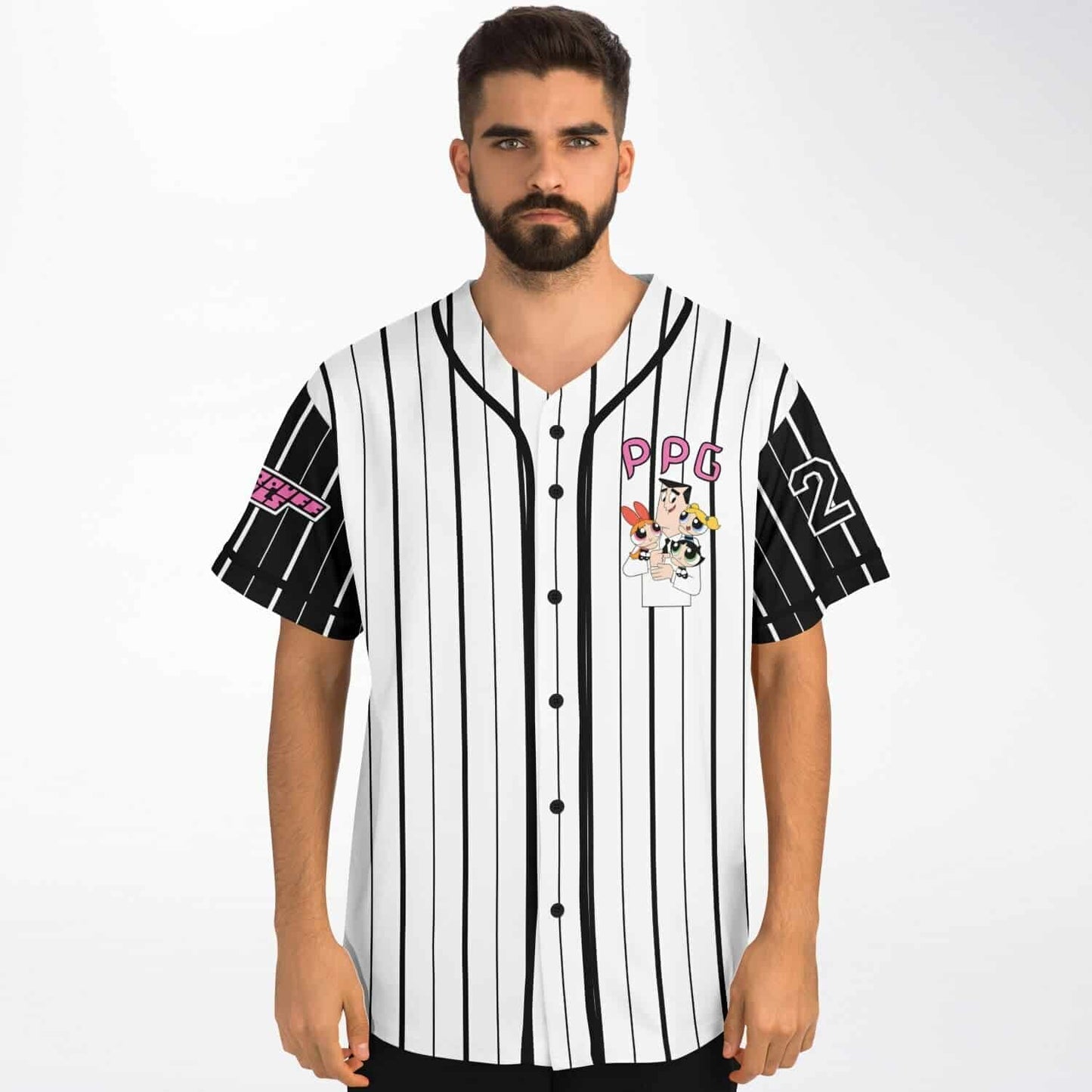 White Pinstripe Baseball Rave Baseball Jersey