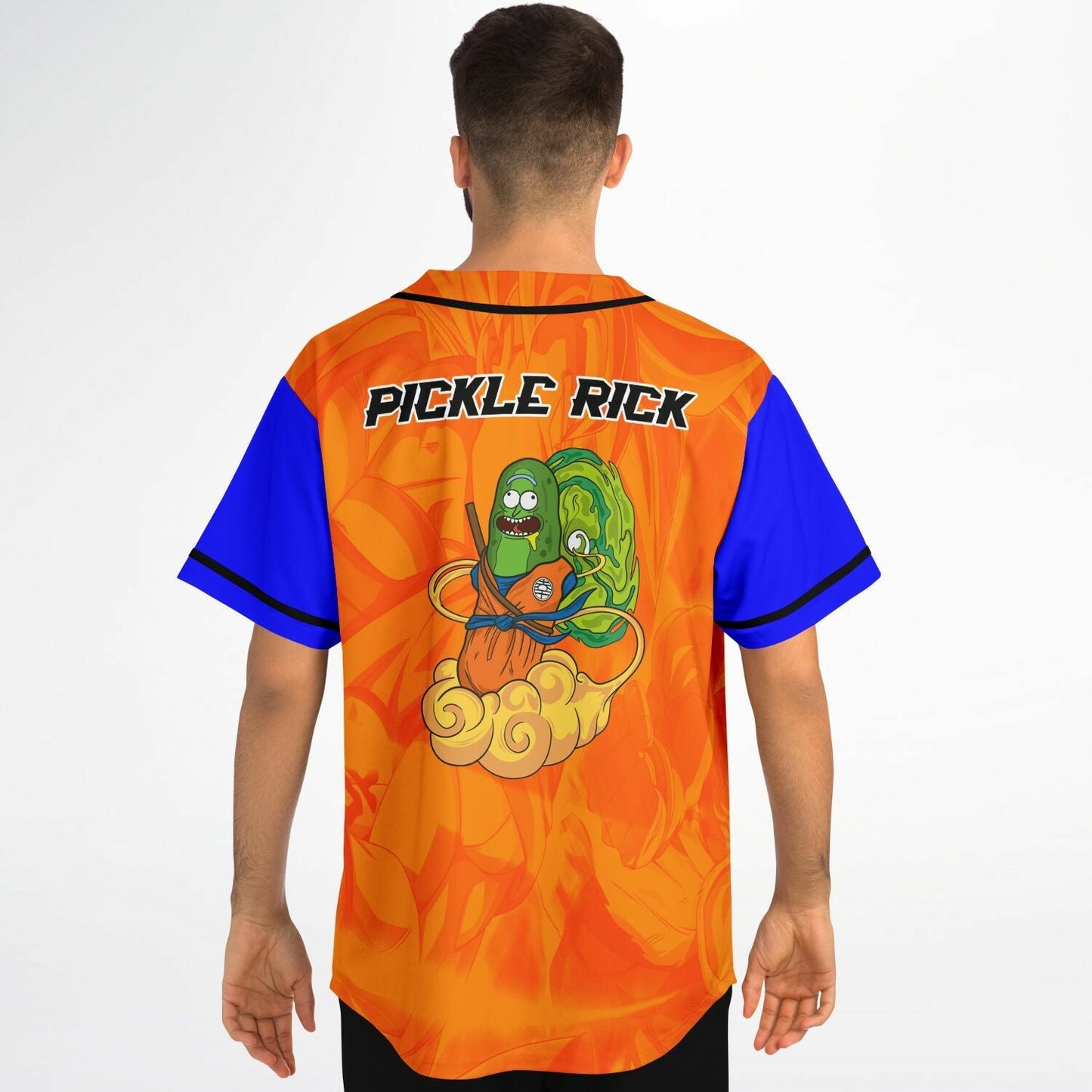 Bright Orange Dragon Ball Rave Baseball Jersey