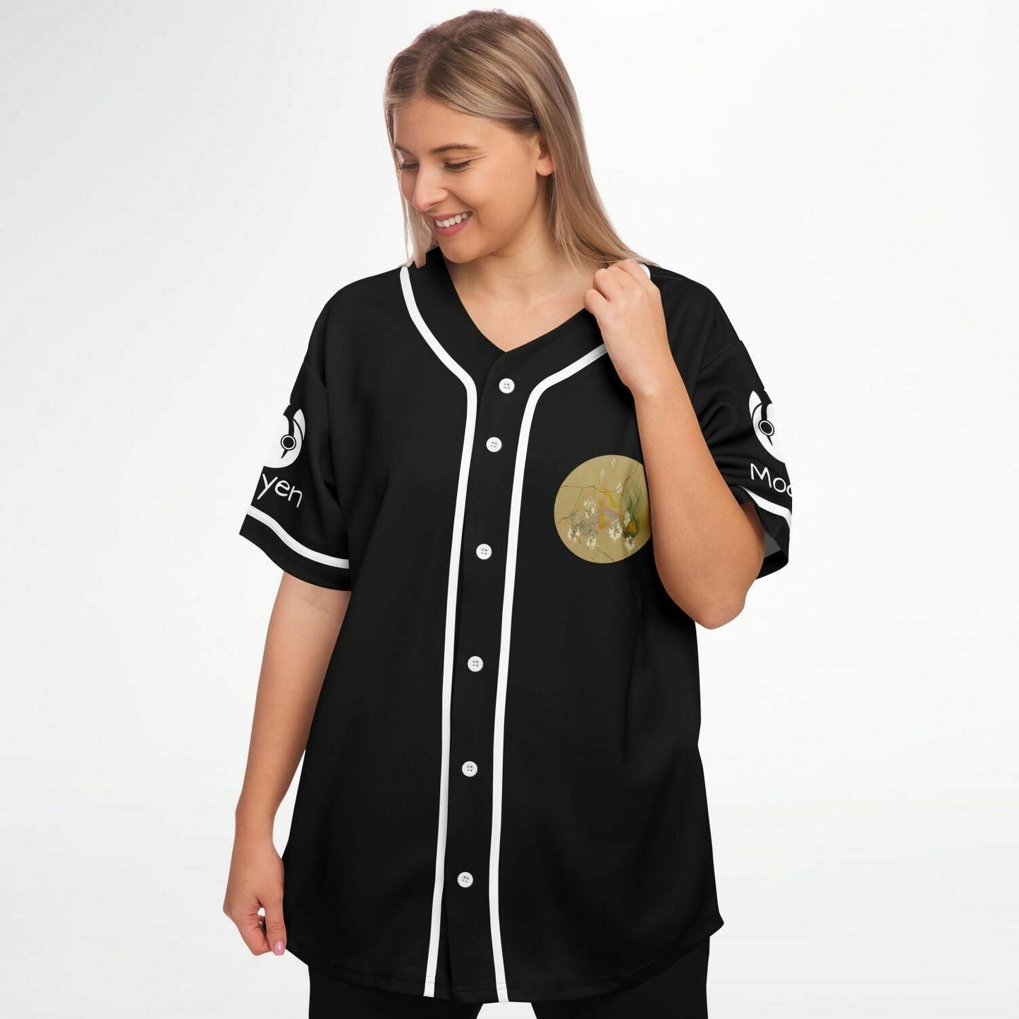 Black Gold Circular Rave Baseball Jersey
