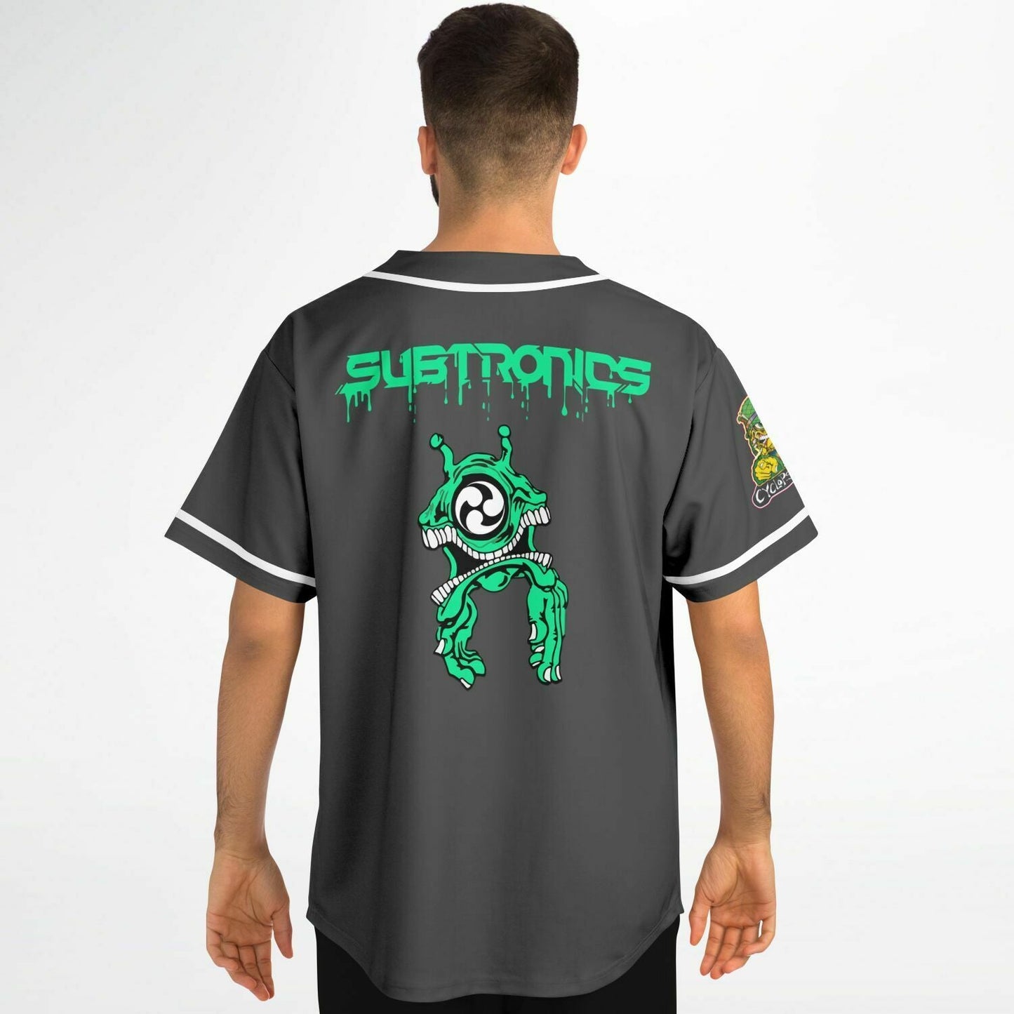 Subtronics Dark Charcoal Minimal Rave Baseball Jersey