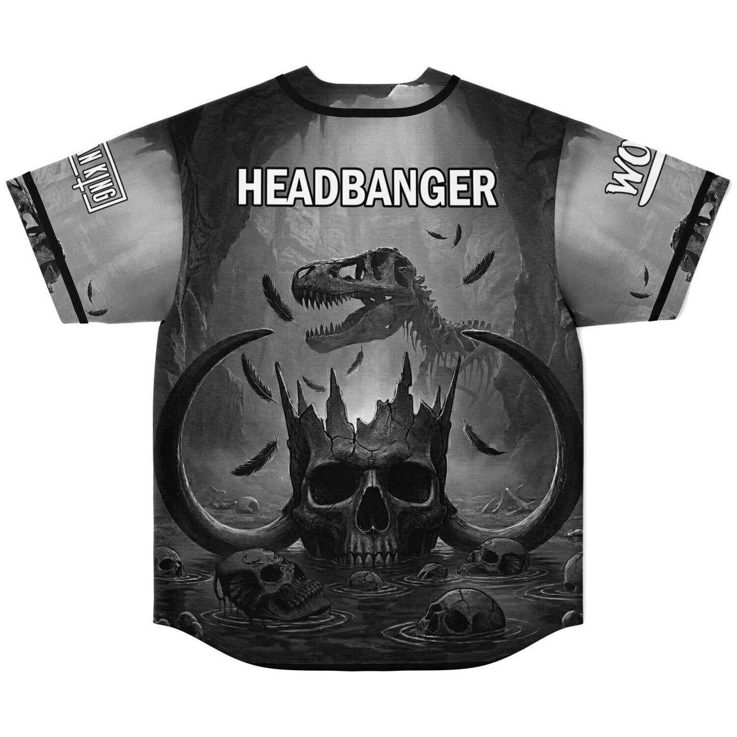 Kai Wachi Black White Cracked Crowned Rave Baseball Jersey
