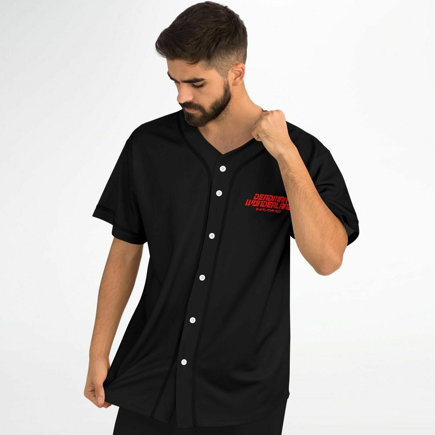 Black Red ‘Deadman Rave Baseball Jersey