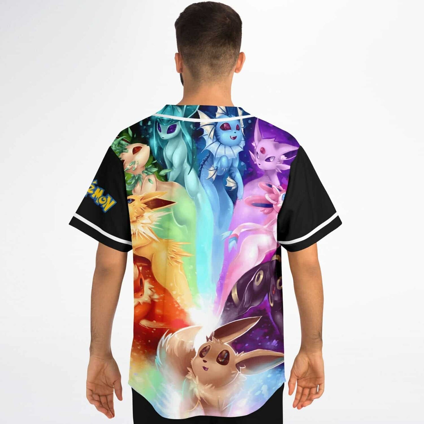 Black Group Eevee Rave Baseball Jersey