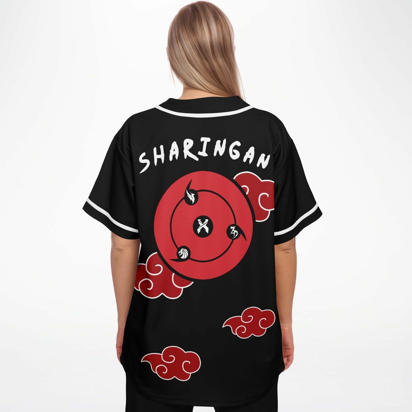 Black Naruto Akatsuki Rave Baseball Jersey
