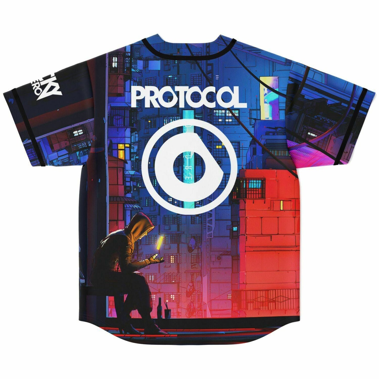 Nicky Romero Blue Red Cyberpunk Night Rave Baseball Jersey