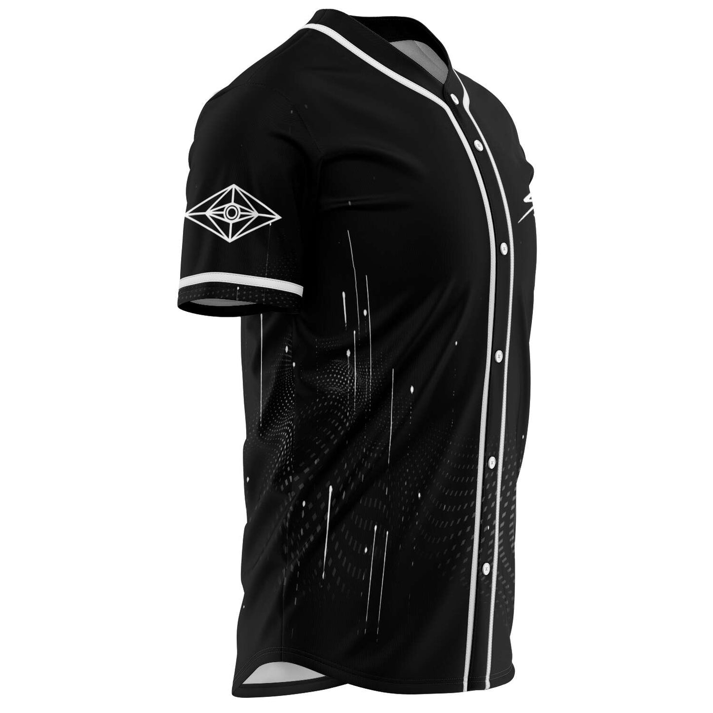 Slander Black Minimal Rave Baseball Jersey