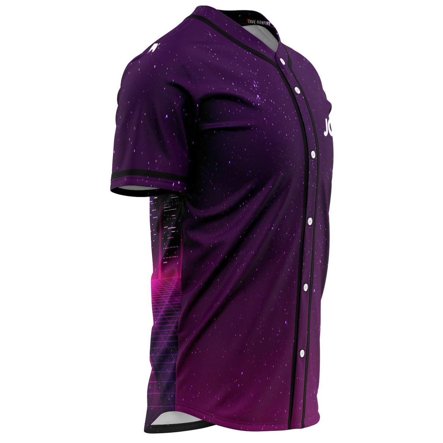 Joyryde Purple Magenta Starry Galaxy Rave Baseball Jersey