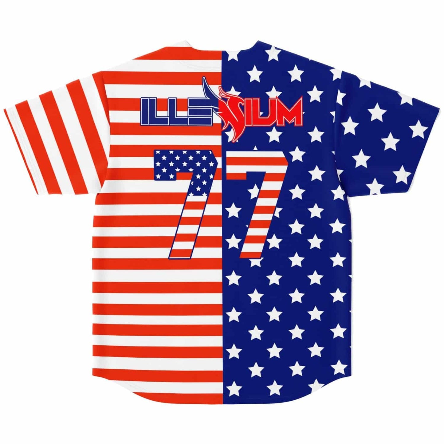 Illenium Red Usa Stars Rave Baseball Jersey