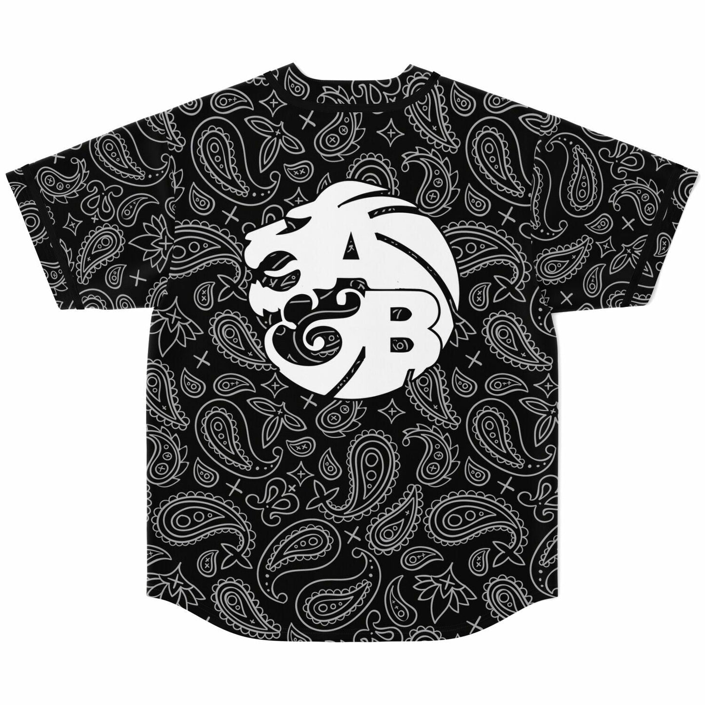 Black Paisley Bandana Rave Baseball Jersey