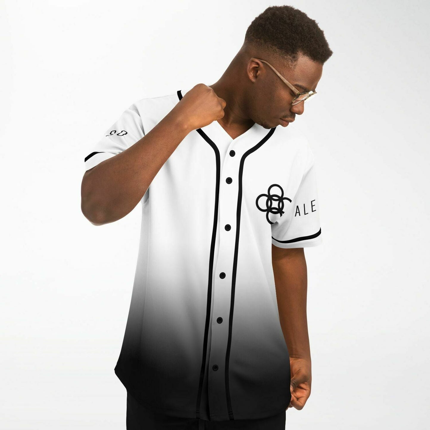 Alesso White Black Interlocking Circles Rave Baseball Jersey