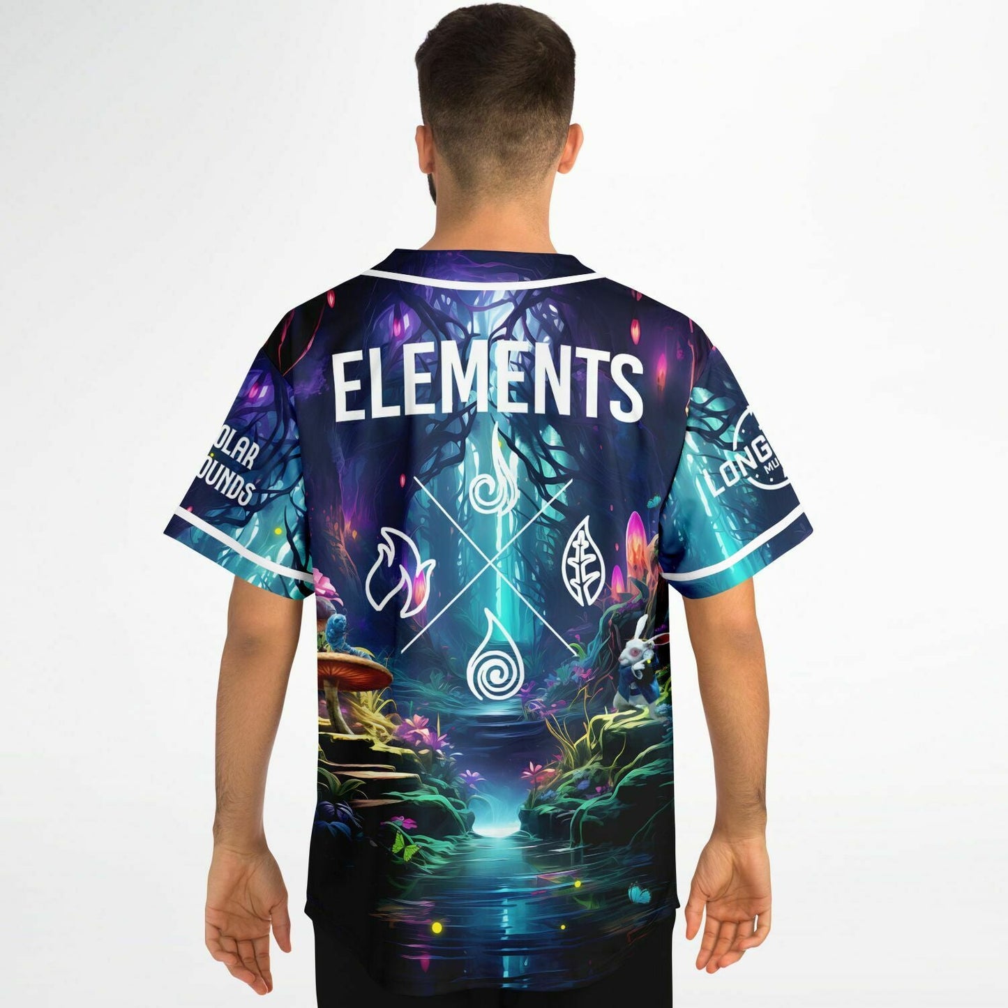 Elements Music Festival Mystical Glowing Rave Baseball Jersey