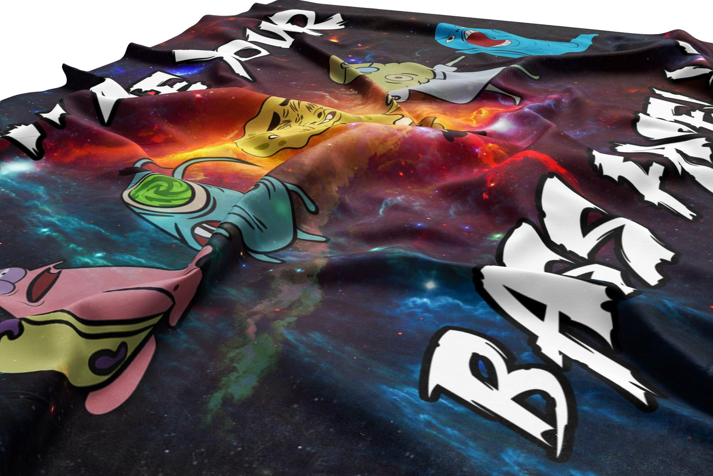 Dark Navy Cartoon Characters Rave Flag