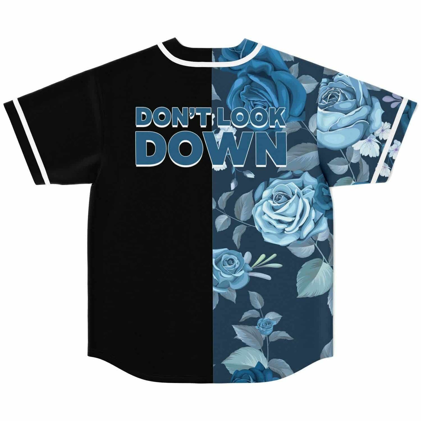 Black Navy Split Rave Baseball Jersey