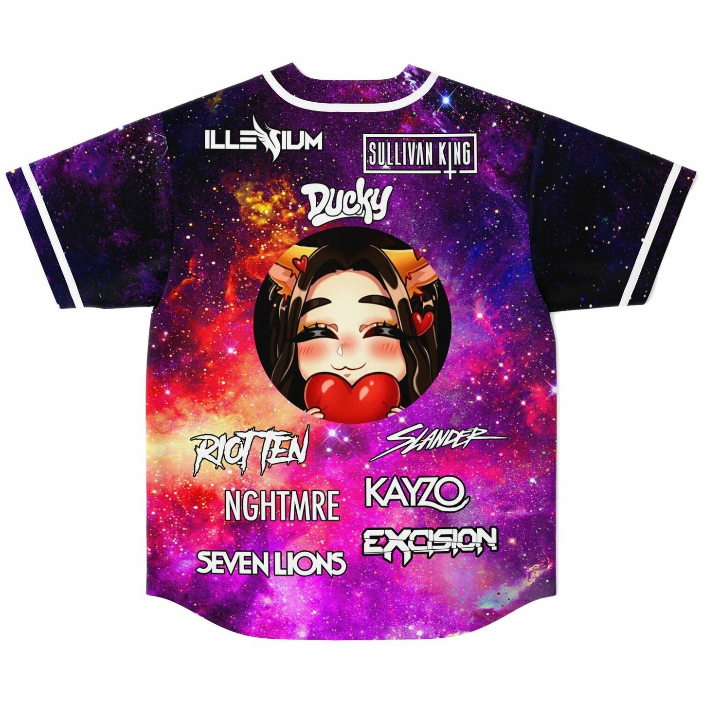 Illenium Purple Colorful Nebula Rave Baseball Jersey