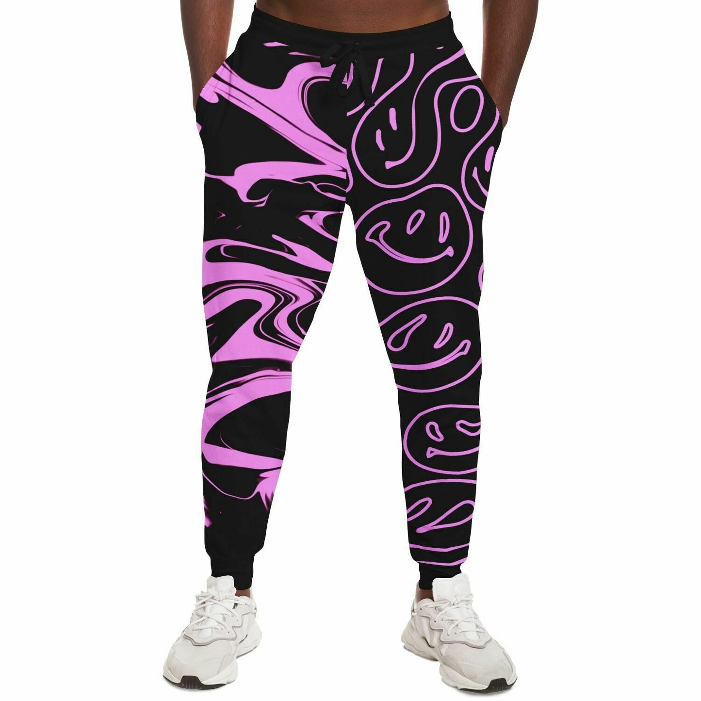 Black Split Rave Joggers