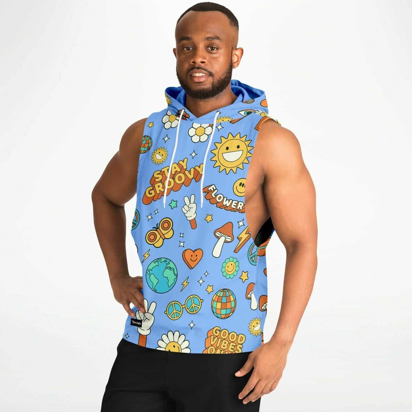 Stay Groovy sleeveless Hoodie