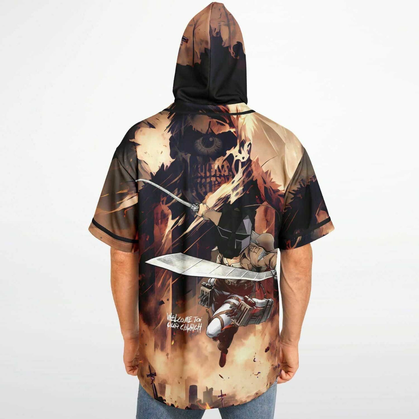 Black Tiger Sex Machine Apocalyptic Scene Rave Hooded Baseball Jersey