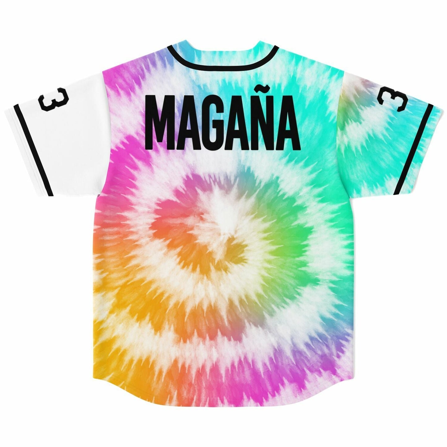 White Half Rave Baseball Jersey
