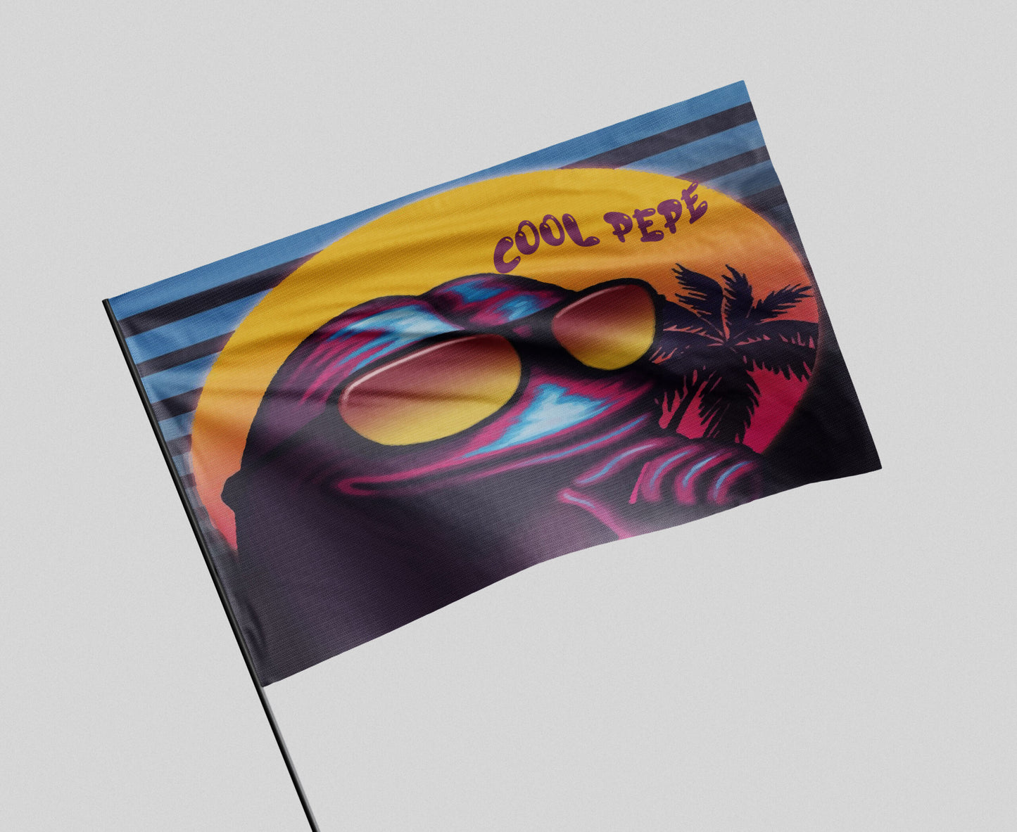 Purple Retro 80S Rave Flag