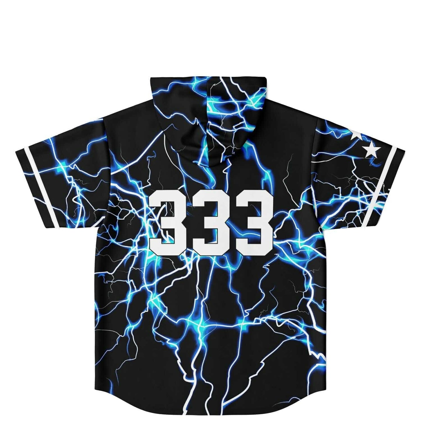 Black Crackling Electric Rave Baseball Jersey