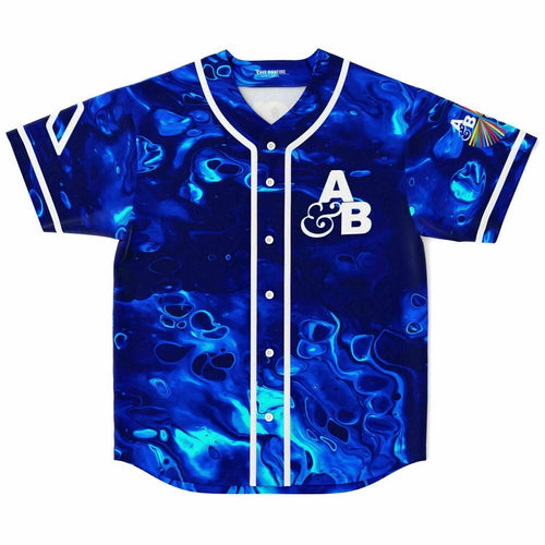 Above & Beyond Royal Blue Liquid Metal Rave Baseball Jersey