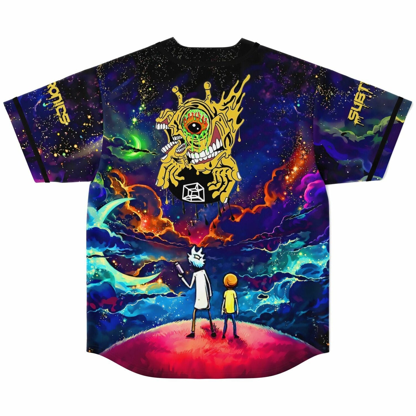 Subtronics Deep Blue Cosmic Nebula Rave Baseball Jersey