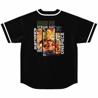 Subtronics Navy Blue Repeating Orange Rave Baseball Jersey