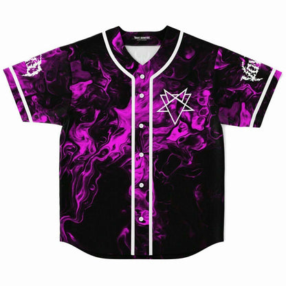 SVDDEN DEATH Black Swirling Purple Rave Baseball Jersey