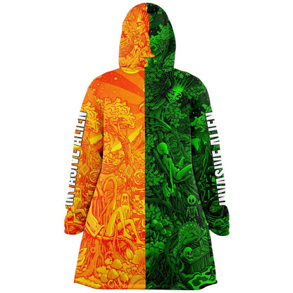 Split Neon Cosmic Psychedelic Rave Cloak