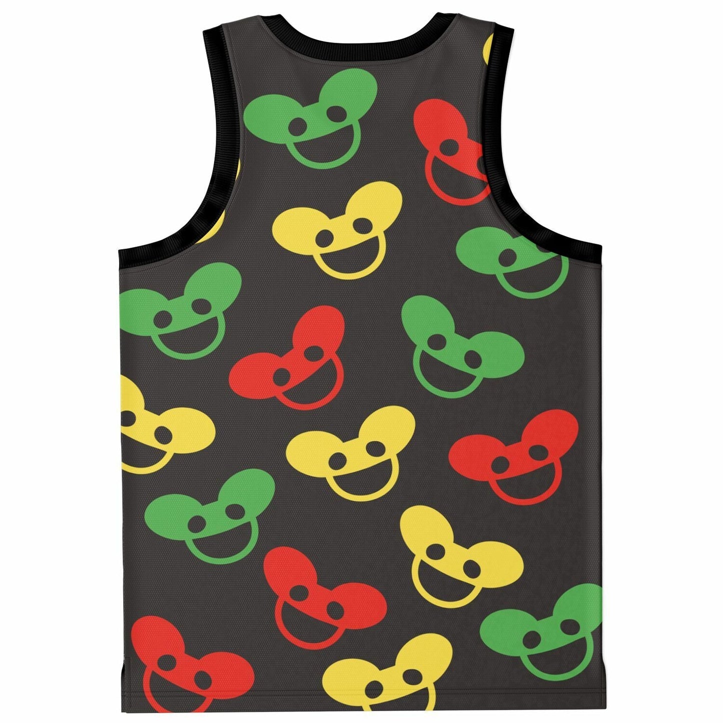 deadmau5 Charcoal Repeated Smiling Rave Basketball Jersey