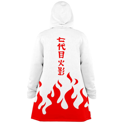 White Red Flames Rave Cloak