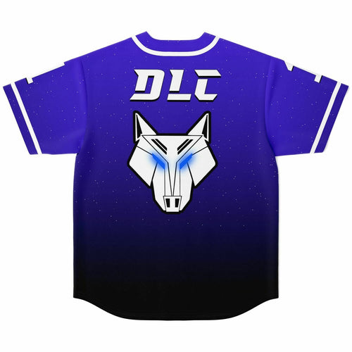 DLC Royal Blue Geometric White Rave Baseball Jersey