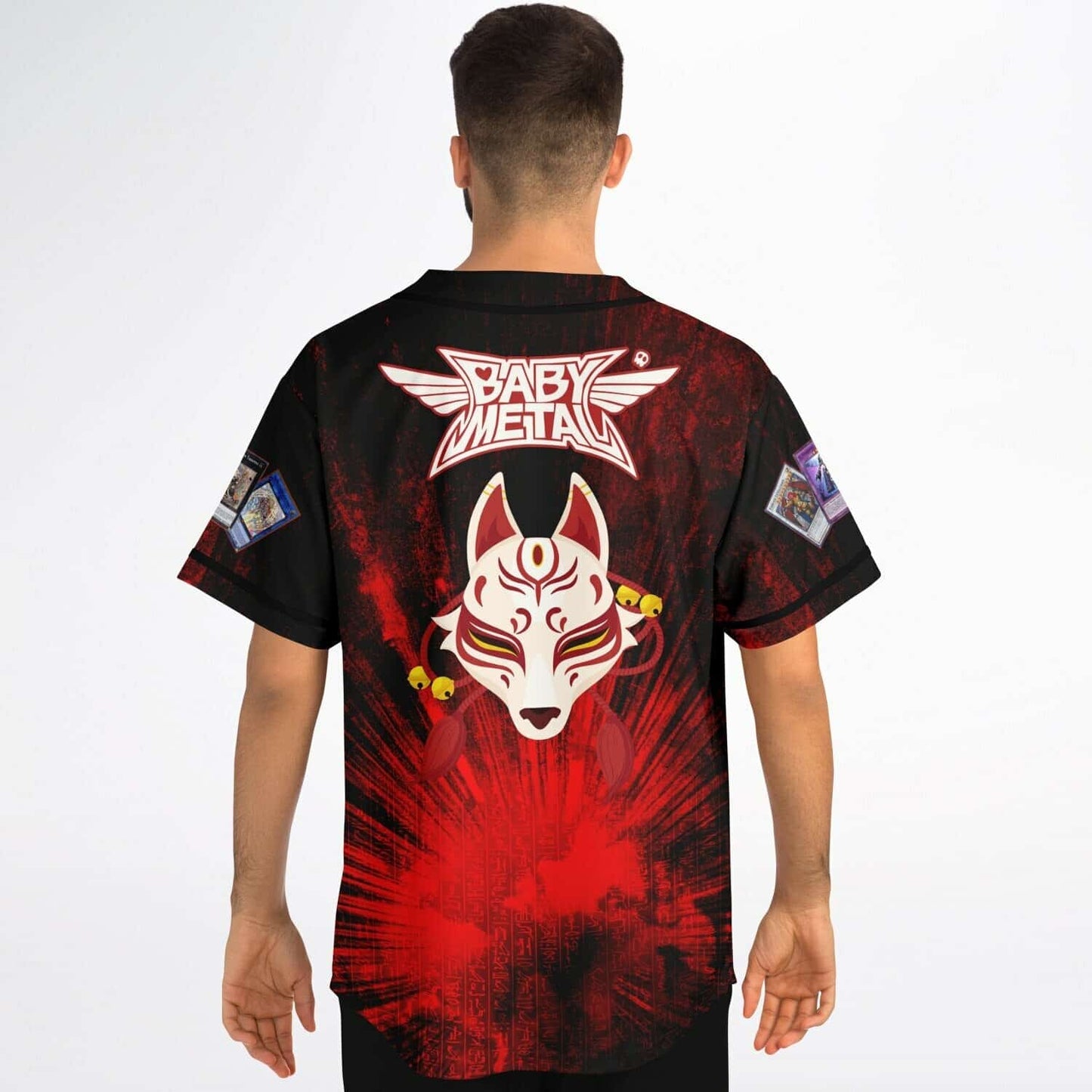 BABYMETAL Black Red Radial Speed Rave Baseball Jersey