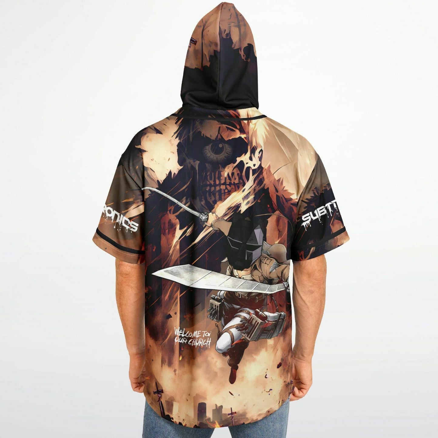 Black Tiger Sex Machine Brown Rave Hooded Baseball Jersey